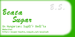 beata sugar business card